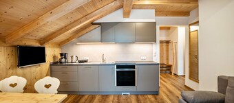 Apartamento 'Krämerhof Apt Villnösser Geisler' con vistas a la montaña, jardín compartido y Wi-Fi