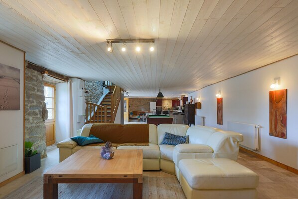 TV, fireplace, video games, DVD player