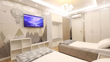 2 Schlafzimmer, Schreibtisch, BĂŒgeleisen/BĂŒgelbrett, Reisekinderbett