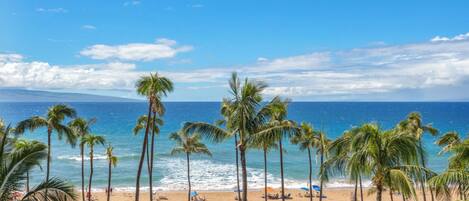 Plage, chaises longues, serviettes de plage
