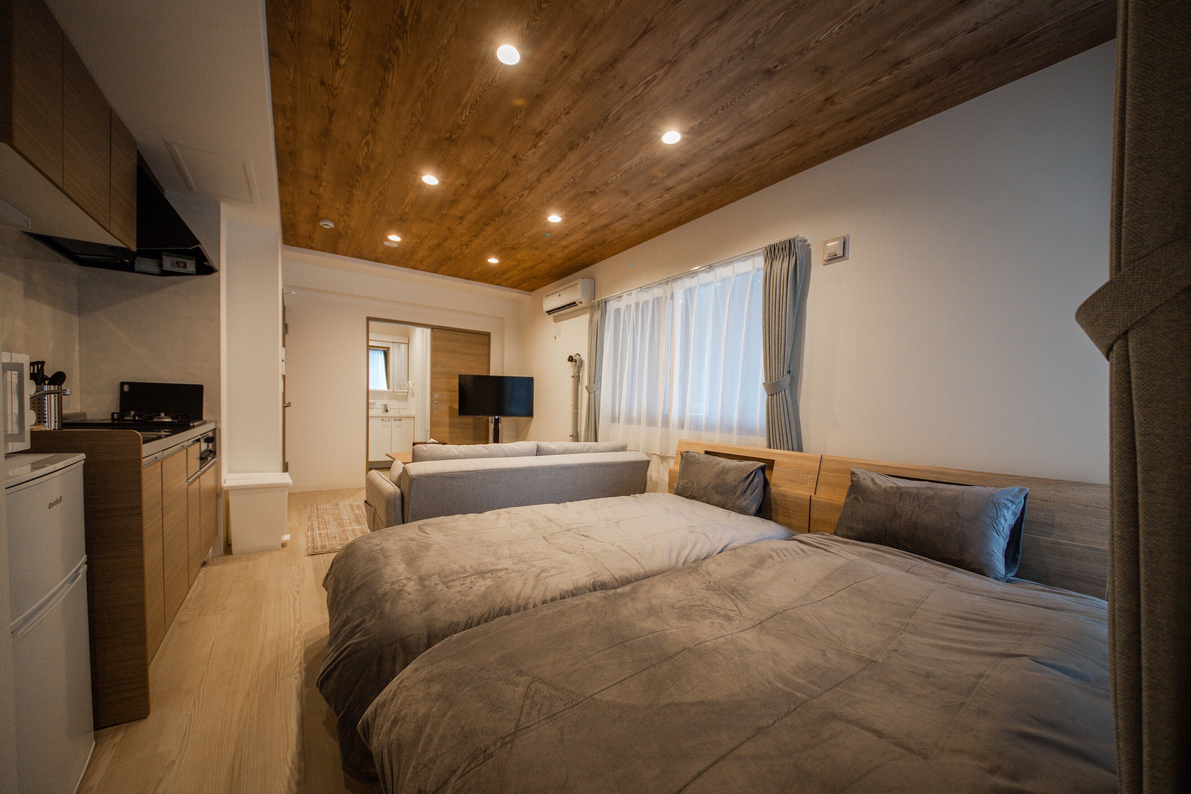 Basic Apartment | 1 bilik tidur, langsir/tirai gelap terus, seterika/papan seterika 