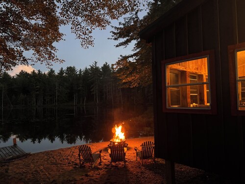 Cabin on a private lake + RV hookup. Surrounded by trails, lakes, and wildlife
