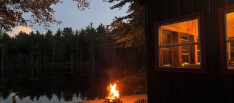 Cabin on a private lake + RV hookup. Surrounded by trails, lakes, and wildlife
