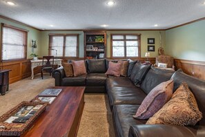 TV, fireplace, offices