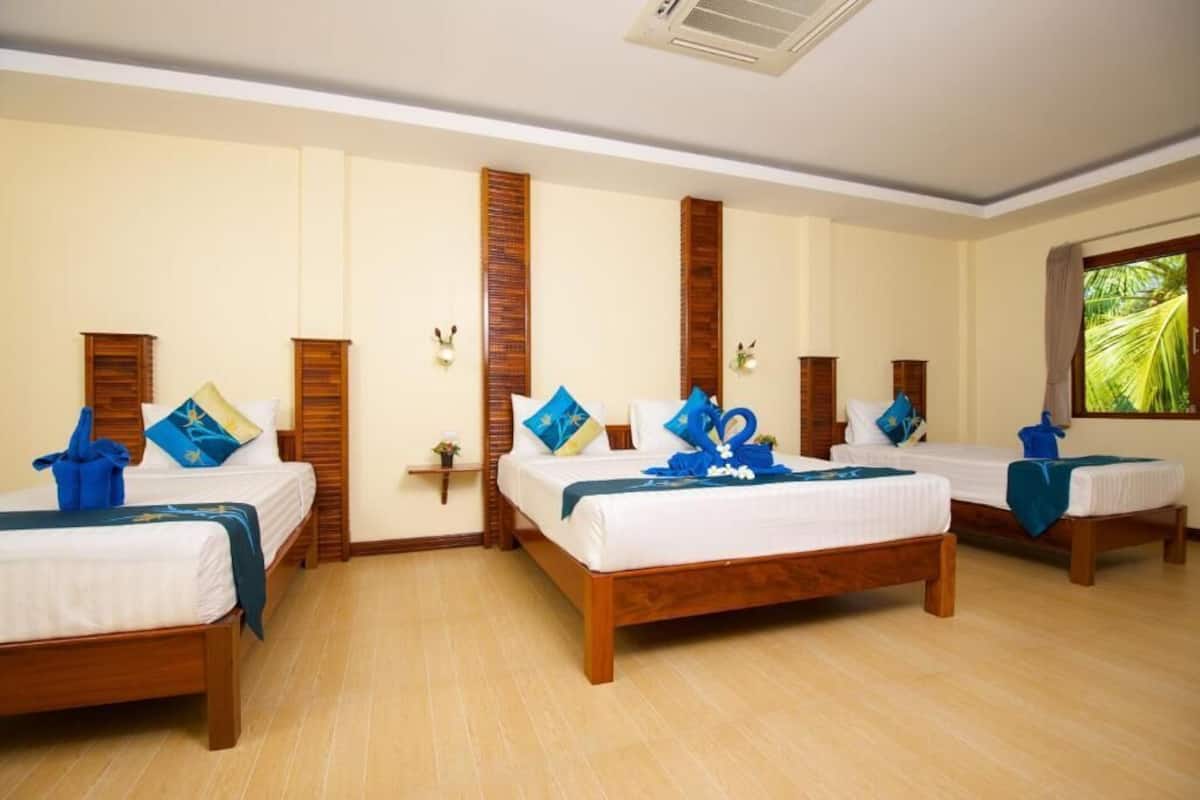 ห้องแฟมิลี่ดับเบิล, วิวภูเขา | โต๊ะทำงาน, Wi-Fi ฟรี, ผ้าปูที่นอน