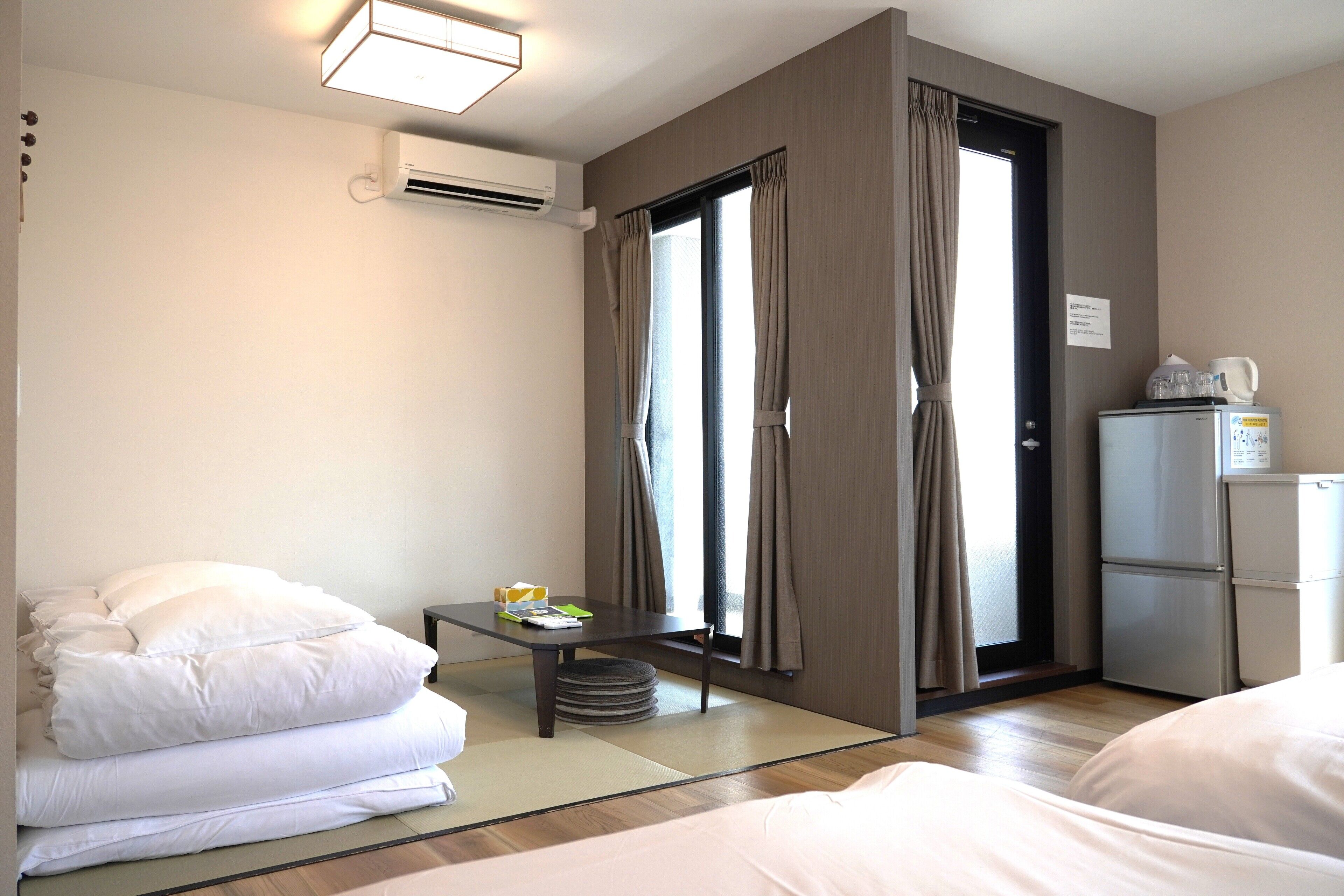 Blackout drapes, iron/ironing board, free WiFi, bed sheets