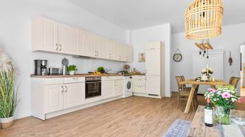 Fridge, oven, stovetop, dishwasher