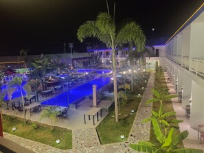3 outdoor pools, open 8:00 AM to 11:00 AM, pool umbrellas, pool loungers - Blue Hotel & Resort (Porac)