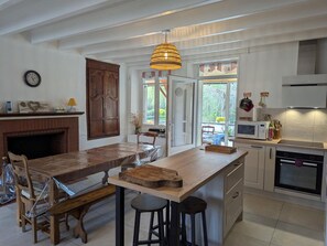 Fridge, microwave, dishwasher, high chair