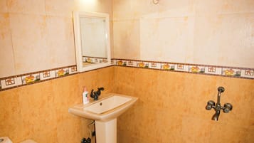 Dusche, Handtücher, Seife, Shampoo