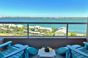 Outdoor dining - Our Better Place! CBC 1-10D Balconies on Beach & Intercoastal! (Clearwater)