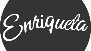 A black circle with the word "Enriqueta" in white cursive text.