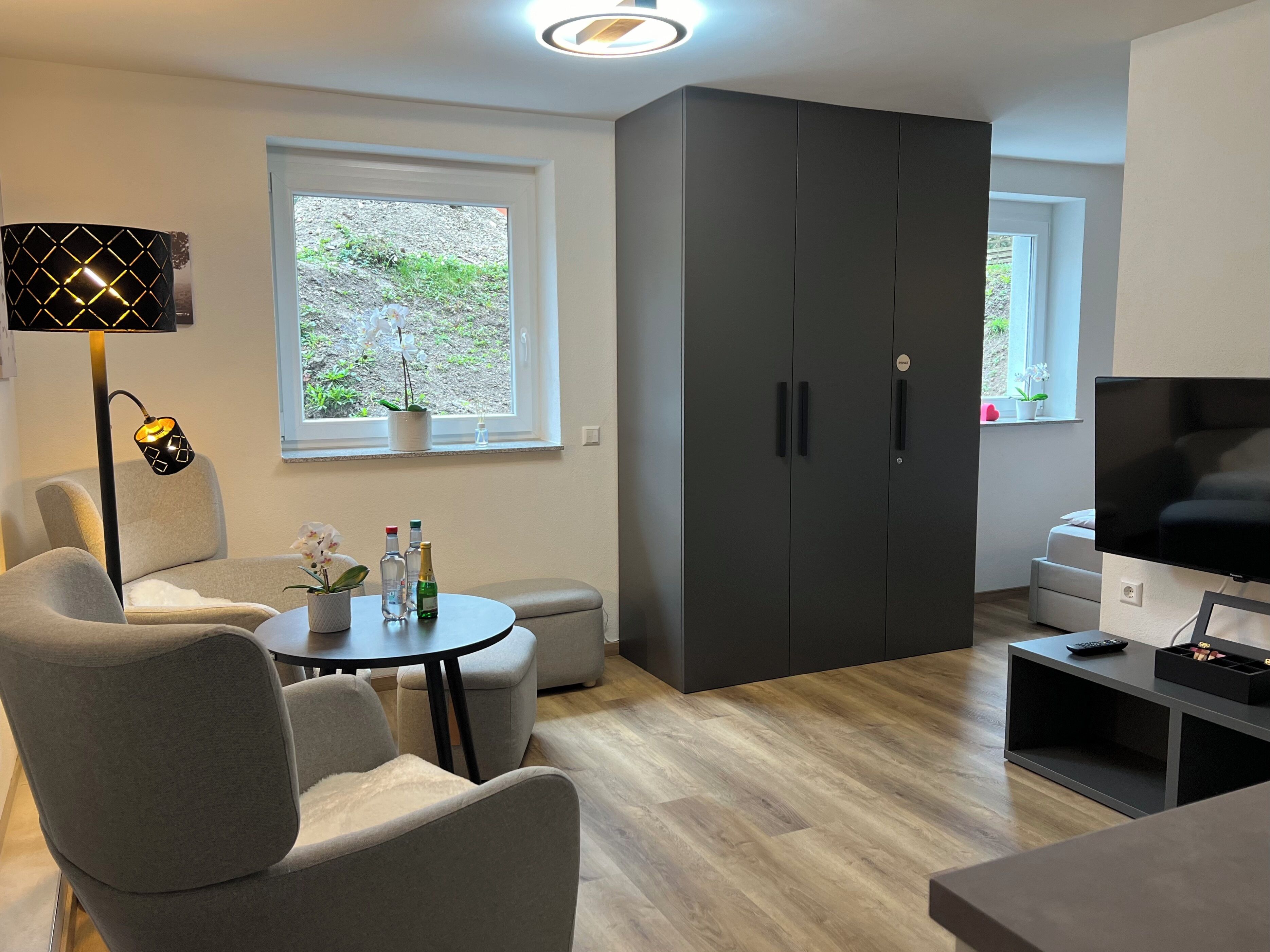Apartment, 1 Schlafzimmer, Gartenblick | Wohnzimmer