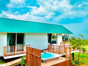 全景小屋, 2 間臥室, 熱水浴缸, 山景 | 高級寢具、迷你吧、客房內保險箱、書桌