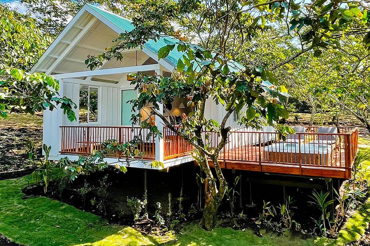 Panoramic Cabin, 1 Katil Raja (King), Hot Tub, Mountain View | Peralatan tempat tidur hipoalergenik, peti besi dalam bilik