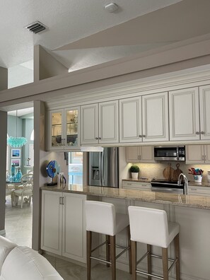 Fridge, microwave, oven, stovetop - Luxury Beach Home, steps from Beautiful White Sandy Belleair Beach (Belleair Beach)