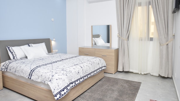 Cobertura conforto, para não fumantes, vista para a cidade | Roupas de cama premium, edredons de pluma, escrivaninha