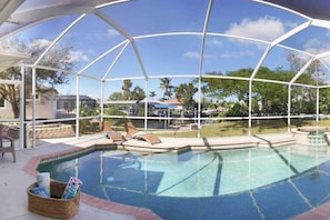 A heated pool