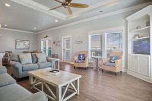 Smart TV, DVD player, books