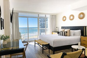 1 bedroom, desk, iron/ironing board, WiFi - Quiet Oceanfront Escape | Fireplace & Balcony (Myrtle Beach)