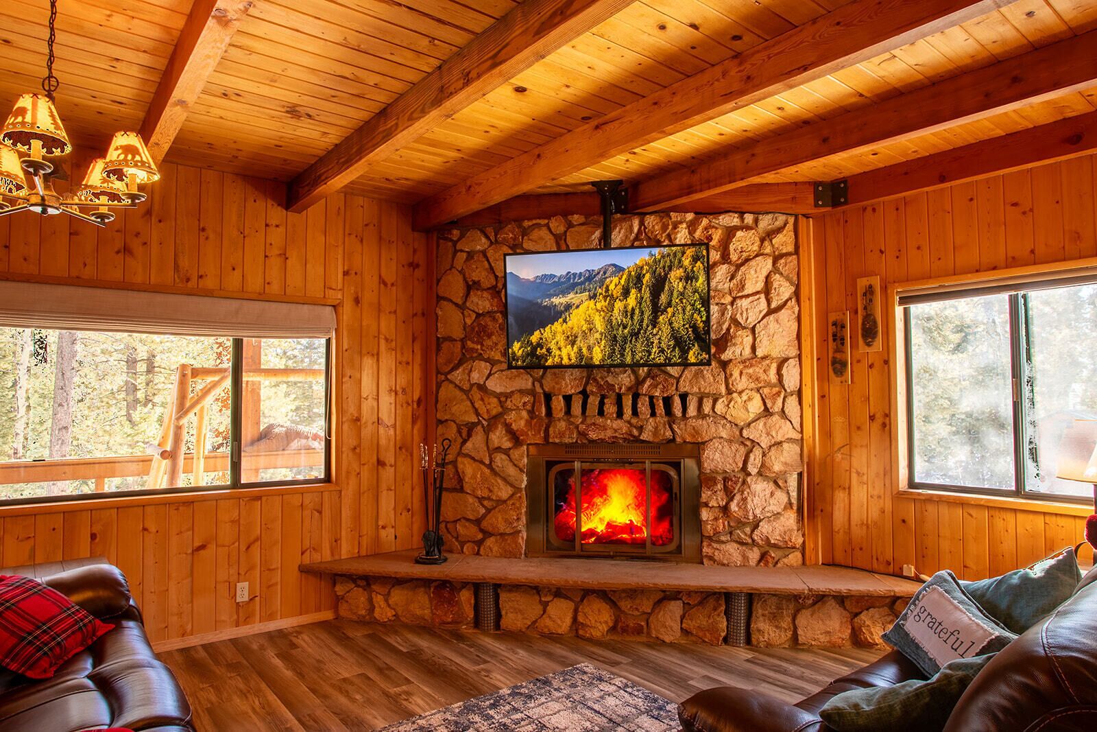 Smart TV, fireplace