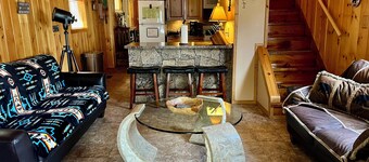Remodeled cozy retreat with a lake front view on Devils Lake. Pet Friendly!