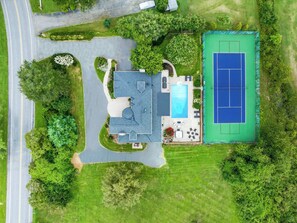 Outdoor pool - 7BR Resort Home: Pool & Courts (Hendersonville)
