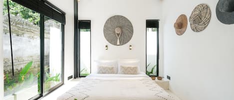 别墅, 1 张大床, 无烟房, 泳池景观 | 埃及棉床单、高档床上用品、熨斗/熨衣板、免费 WiFi