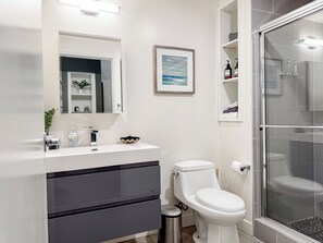 Secadora de cabello, toallas, jabón, shampoo