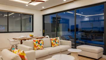 Exclusive Villa | Living area | 55-inch Smart TV with digital channels