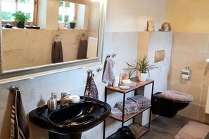 Douche, sèche-cheveux