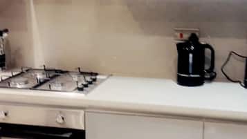 Full-sized fridge, microwave, oven, stovetop