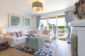 TV, peis, bøker og stereoanlegg