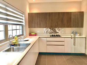 冷蔵庫、電子レンジ、コンロ、食器洗い機