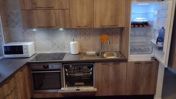 KĂŒhlschrank, Mikrowelle, Ofen, Herdplatte