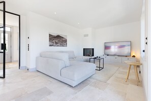 Fernseher, Kamin