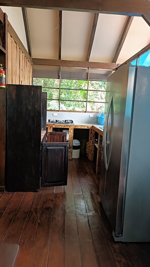 Fridge, oven, stovetop