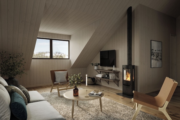 Apartament familiar, 4 dormitoris | Sala d'estar | Televisor intel·ligent de 32 polzades amb canals per satèl·lit