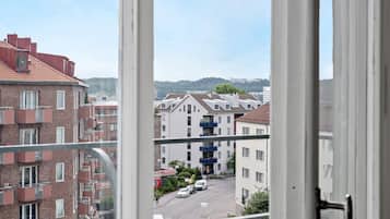 Vue sur la ville depuis lâhĂ©bergement