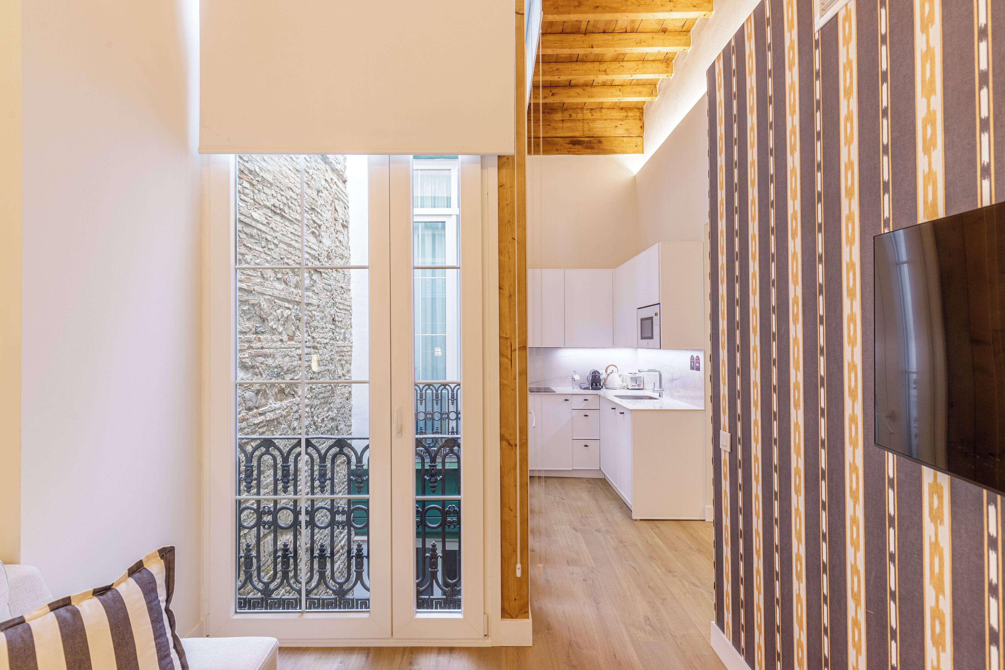 Een flatscreentelevisie