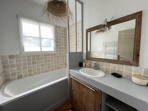 Shower, hair dryer