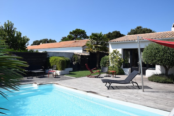 A heated pool