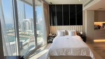 Premium bedding, memory-foam beds, in-room safe, individually decorated