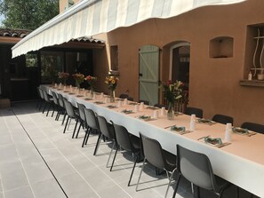 Außenbereich für Bankette