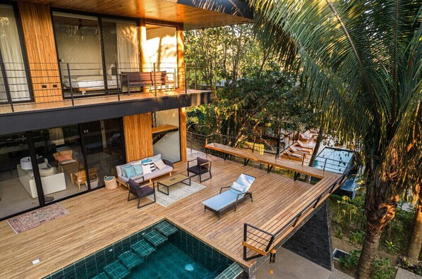 Terrace/patio - Villa del Bosque 3-bedroom Private, Jungle, Deck, Balcony Infinity Pool (Provincia de Puntarenas)