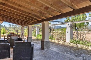 Outdoor dining - H2924 Finca Catalina for 4 persons with pool near Pollenca (Pollenca)