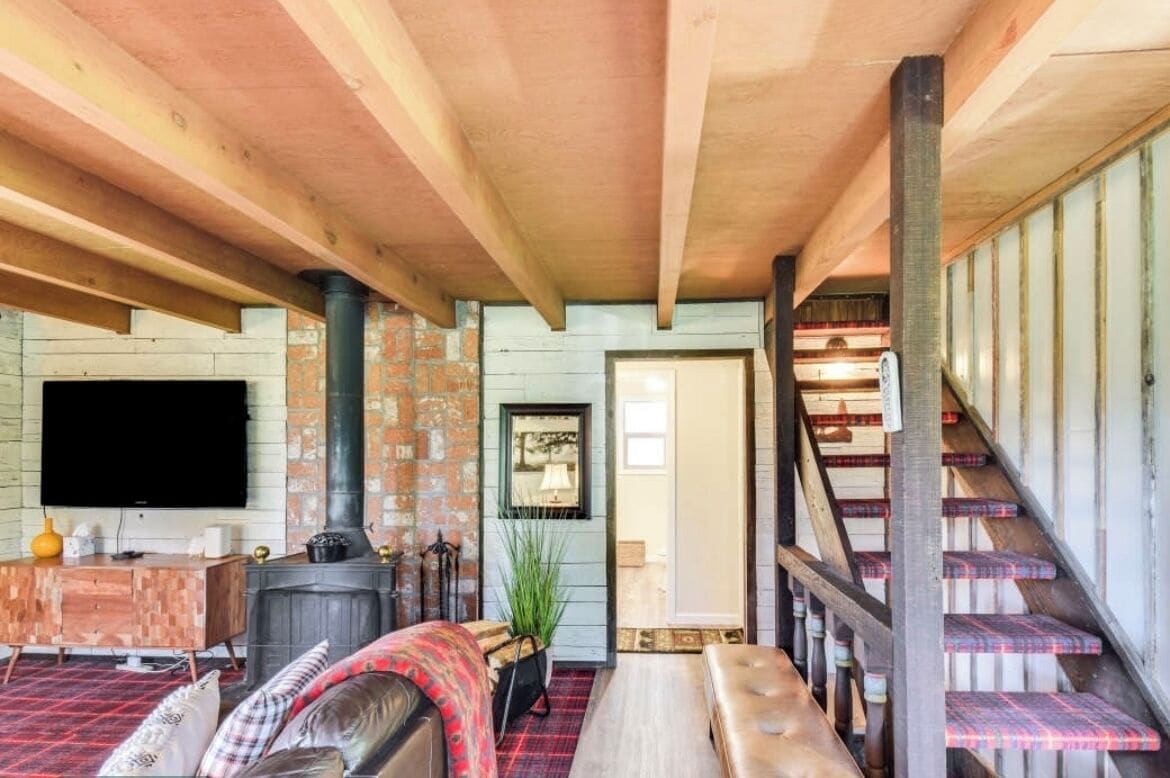 TV connectée, cheminée