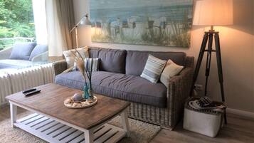 Smart TV, DVD player, books, stereo