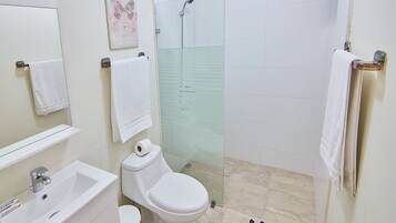 Towels, soap, toilet paper