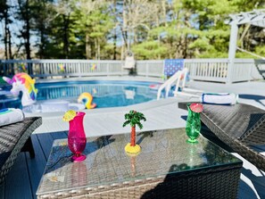 Een verwarmd zwembad